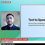 Business Development Executive Widya Wicara Agung Satriyo paparkan pengembangan Teknologi Text to Speech