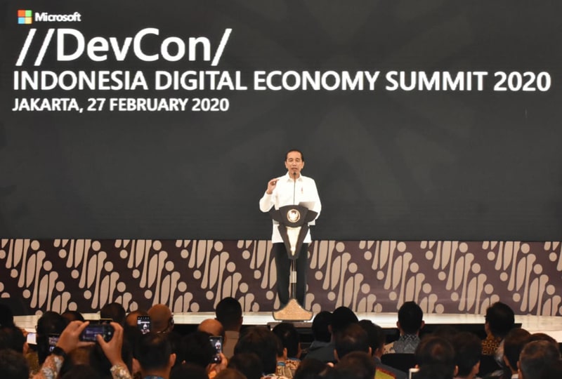 Jokowi Microsoft Digital Economy Summit 2020